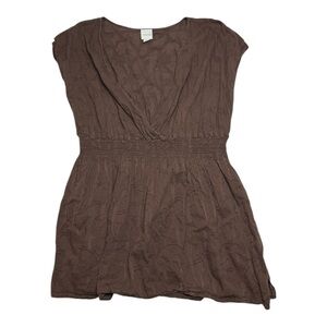 Merona Brown Linen Top Size 20W